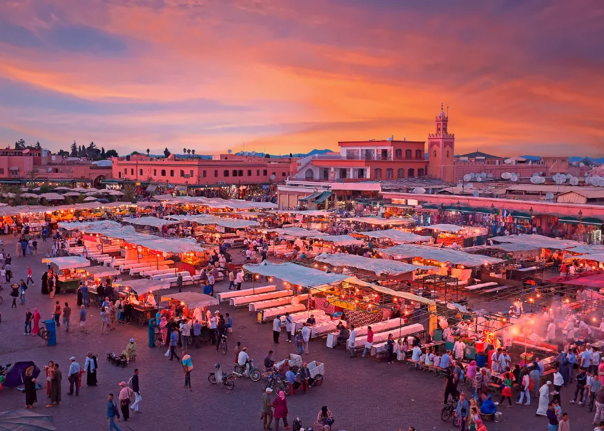 Marrakech, Jemaa el-Fna Square – Grand Tour of Morocco 2026-27, Guiness Travel escorted tour