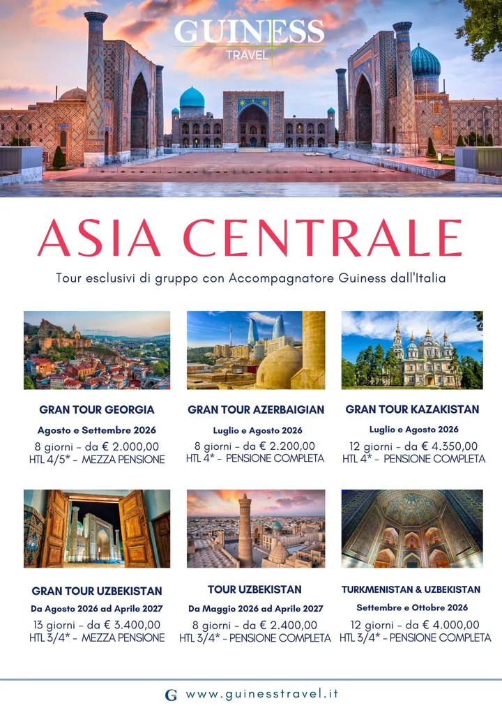 Asia Centrale - Georgia, Azerbaigian, Kazakistan, Uzbekistan e Turkmenistan