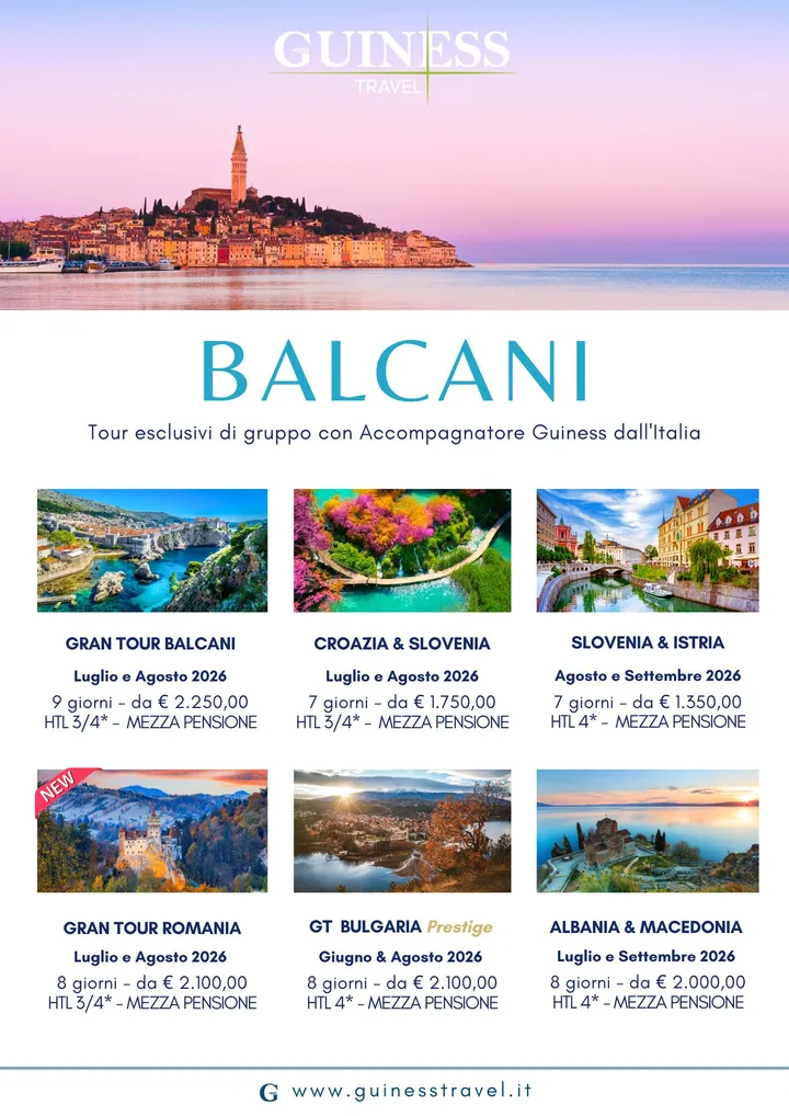 Balcani - Slovenia, Croazia, Bosnia, Serbia, Albania, Macedonia, Bulgaria e Romania