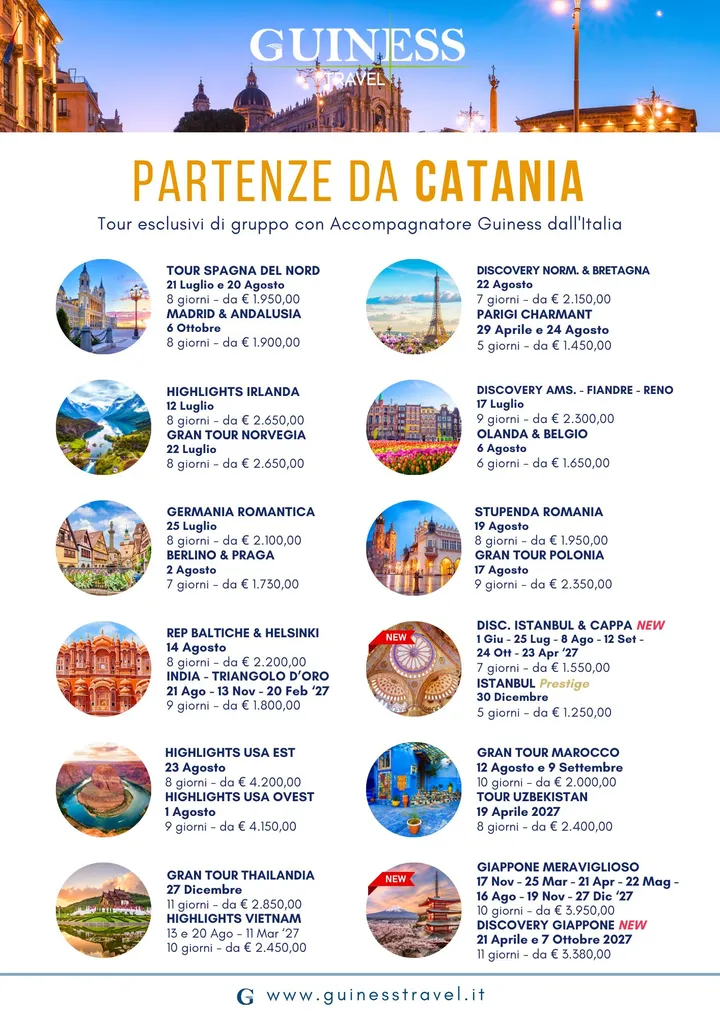 Departures from CATANIA