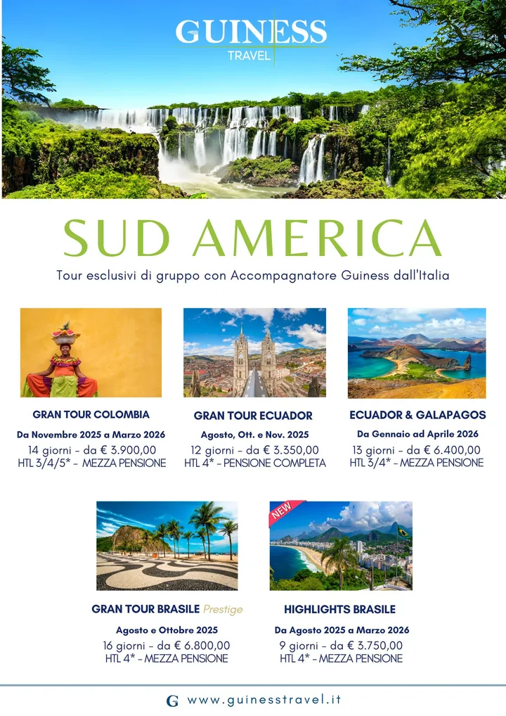 Sud America -  Colombia, Ecuador, Galapagos e Brasile